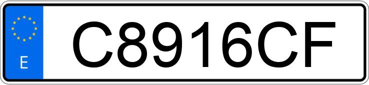 Numer rejestracyjny C8916CF posiada PEUGEOT 206