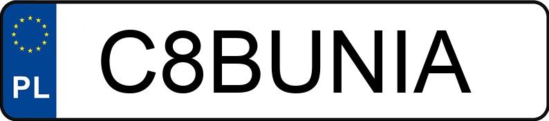Numer rejestracyjny C8BUNIA posiada BMW 118D