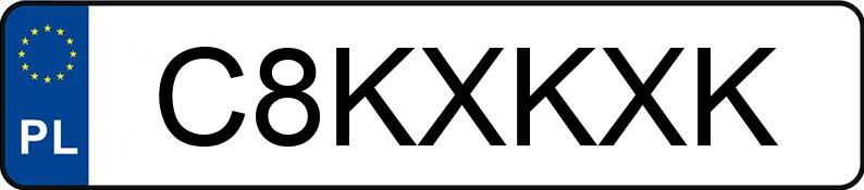 Numer rejestracyjny C8KXKXK posiada CHEVROLET CORVETTE