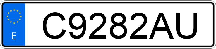 Numer rejestracyjny C9282AU posiada CITROEN AX