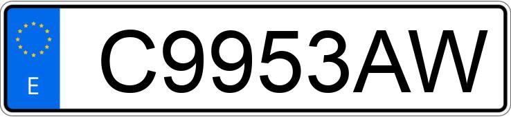 Numer rejestracyjny C9953AW posiada BMW SERIE 3