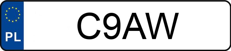 Numer rejestracyjny C9AW posiada DATSUN 280Z