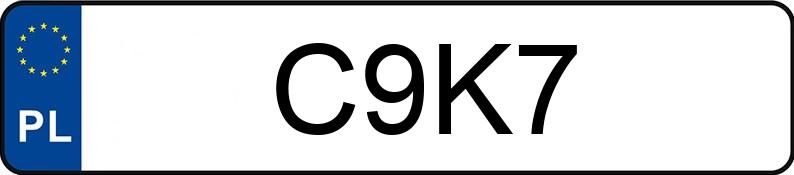 Numer rejestracyjny C9K7 posiada MERCEDES-BENZ S 63 AMG