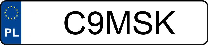 Numer rejestracyjny C9MSK posiada BMW 320 Diesel DPF MR`04 E4 E90