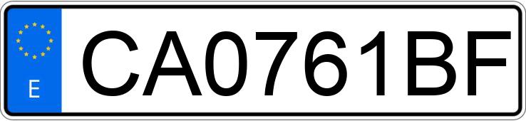 Numer rejestracyjny CA0761BF posiada FORD TRANSIT