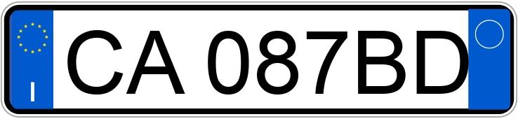 Numer rejestracyjny CA087BD posiada FIAT Bravo 2a serie