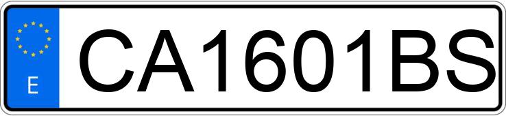 Numer rejestracyjny CA1601BS posiada TOYOTA COROLLA