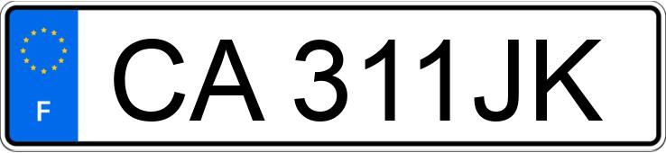 Numer rejestracyjny CA311JK posiada PEUGEOT 207