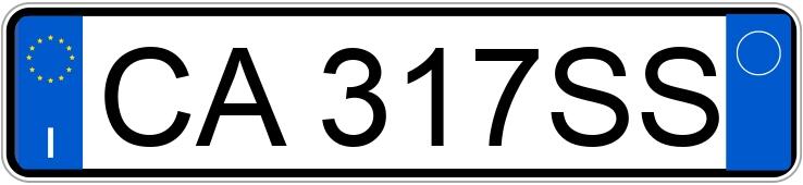 Numer rejestracyjny CA317SS posiada FIAT Punto 2a serie Numer rejestracyjny CA317SS posiada FIAT Punto 2a serie