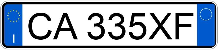 Numer rejestracyjny CA335XF posiada LANCIA Y