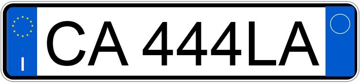 Numer rejestracyjny CA444LA posiada LANCIA Y Numer rejestracyjny CA444LA posiada LANCIA Y