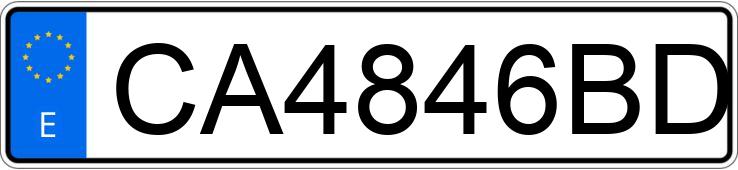 Numer rejestracyjny CA4846BD posiada PEUGEOT 205 Numer rejestracyjny CA4846BD posiada PEUGEOT 205