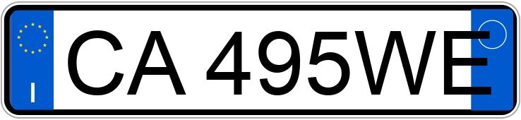 Numer rejestracyjny CA495WE posiada ALFA ROMEO 156 1a serie