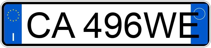 Numer rejestracyjny CA496WE posiada ALFA ROMEO 147