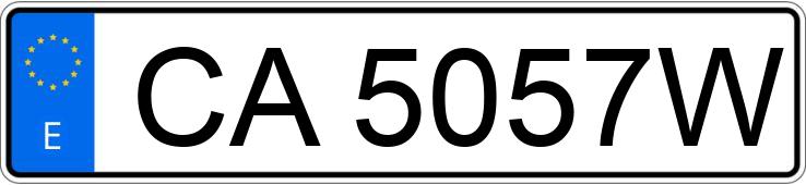 Numer rejestracyjny CA5057W posiada OPEL ASCONA