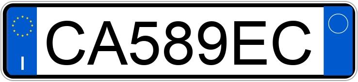 Numer rejestracyjny CA589EC posiada MG TF