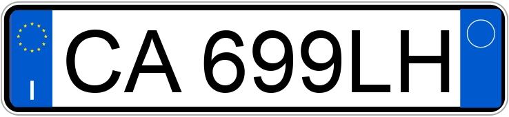 Numer rejestracyjny CA699LH posiada AUDI A3 1a serie