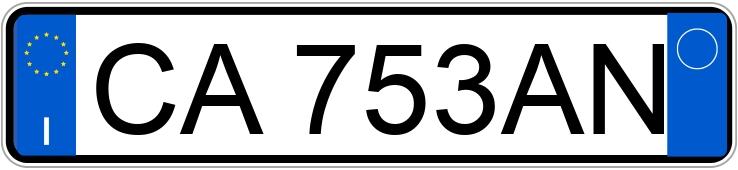 Numer rejestracyjny CA753AN posiada FIAT Panda 1a serie