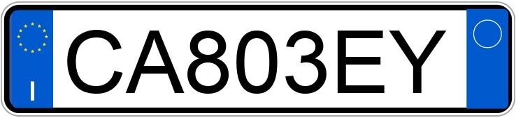 Numer rejestracyjny CA803EY posiada FIAT Punto 2a serie Numer rejestracyjny CA803EY posiada FIAT Punto 2a serie