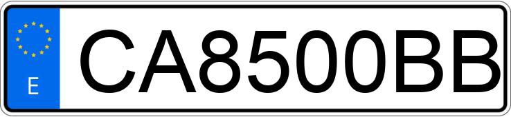 Numer rejestracyjny CA8500BB posiada CITROEN ZX