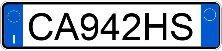 Numer rejestracyjny CA942HS posiada LANCIA Y