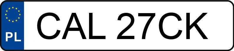 Numer rejestracyjny CAL 27CK posiada URSUS C 360 3P - CAL27CK