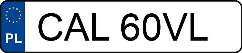 Numer rejestracyjny CAL 60VL posiada HONDA ACCORD 2.0 KOMBI - CAL60VL