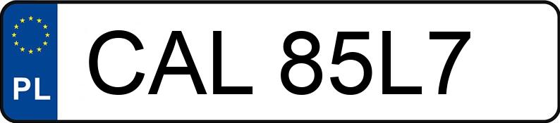 Il numero di registrazione CAL 85L7 ha VOLKSWAGEN Polo III 1.3 Kat. MR`94 55 - CAL85L7
