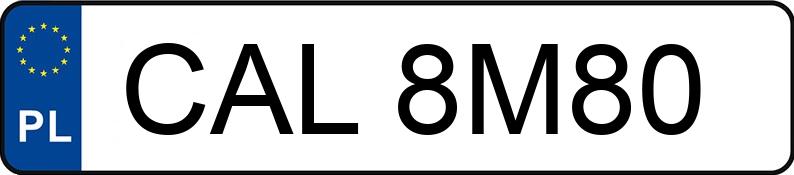 Numer rejestracyjny CAL 8M80 posiada SEAT ALHAMBRA 1.8 KAT - CAL8M80