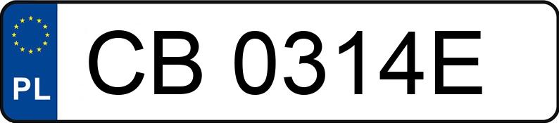 Numer rejestracyjny CB 0314E posiada HONDA CIVIC 1.6 - CB0314E