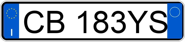 Numer rejestracyjny CB183YS posiada SMART city coupe-cabrio