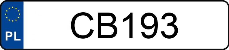 O número de registro CB 193 tem DATSUN 280Z - CB193