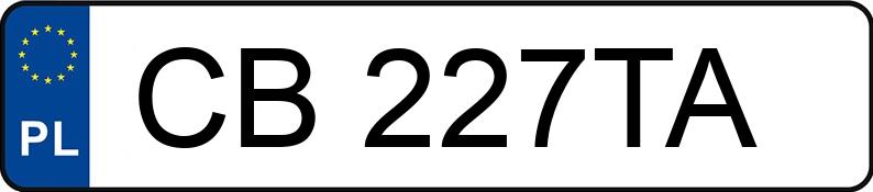 Numer rejestracyjny CB 227TA posiada TOYOTA C-HR - CB227TA