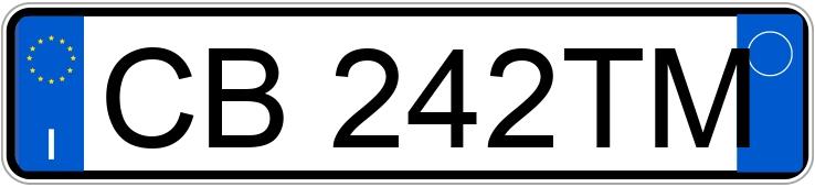 Numer rejestracyjny CB242TM posiada FORD Focus 1a serie