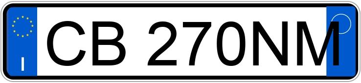 Numer rejestracyjny CB270NM posiada OPEL Zafira