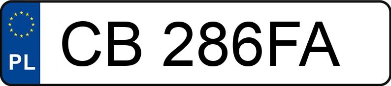 Numer rejestracyjny CB 286FA posiada OPEL AGILA - CB286FA
