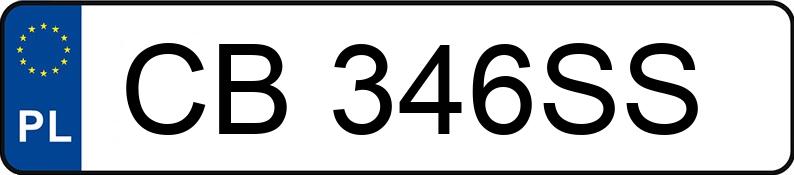 Numer rejestracyjny CB 346SS posiada TOYOTA TOYOTA COROLLA - CB346SS