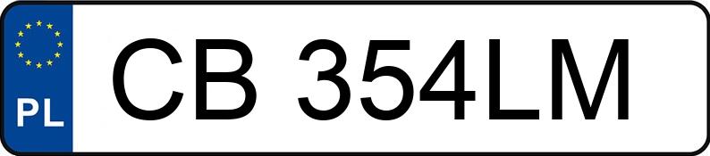 Numer rejestracyjny CB 354LM posiada TOYOTA COROLLA - CB354LM