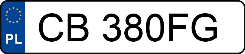 Numer rejestracyjny CB 380FG posiada FIAT CROMA - CB380FG