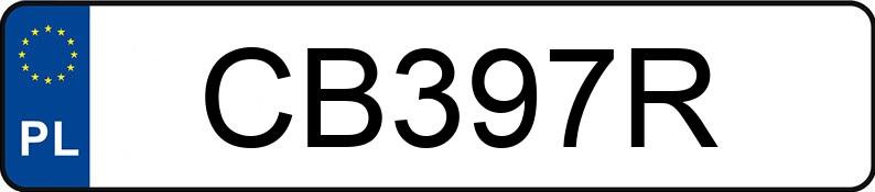 Numer rejestracyjny CB 397R posiada SKYTEAM  07 - CB397R