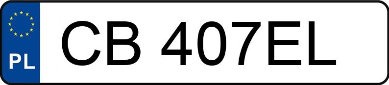 Numer rejestracyjny CB 407EL posiada TOYOTA AVENSIS - CB407EL