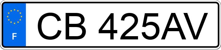 Numer rejestracyjny CB425AV posiada PEUGEOT 107