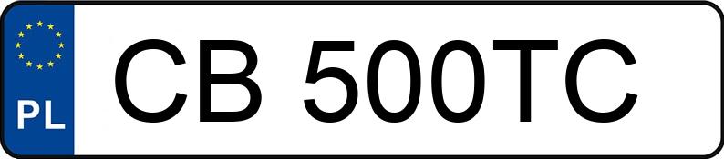 Numer rejestracyjny CB 500TC posiada PORSCHE CAYENNE E-HYBRID - CB500TC