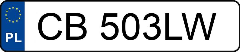 Numer rejestracyjny CB 503LW posiada SKODA OCTAVIA - CB503LW Numer rejestracyjny CB 503LW posiada SKODA OCTAVIA - CB503LW