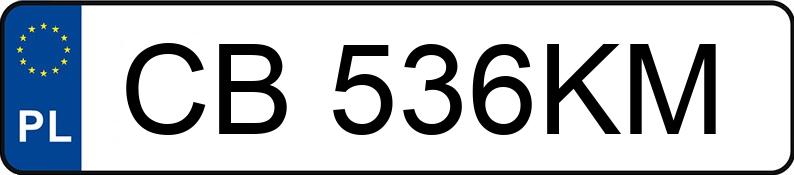 Numer rejestracyjny CB 536KM posiada SKODA SUPERB - CB536KM