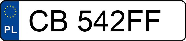 Numer rejestracyjny CB 542FF posiada TOYOTA AYGO - CB542FF