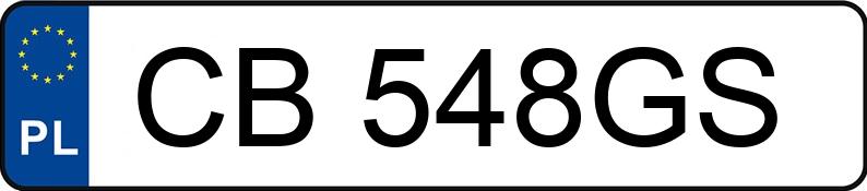 Numer rejestracyjny CB 548GS posiada AUDI 80 2.8 Kat. B4 e - CB548GS