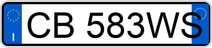 Numer rejestracyjny CB583WS posiada PEUGEOT 206