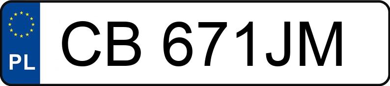 Numer rejestracyjny CB 671JM posiada FORD EDGE - CB671JM