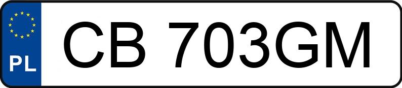 Numer rejestracyjny CB 703GM posiada OPEL CORSA - CB703GM